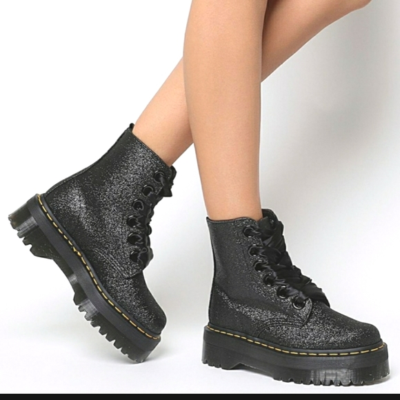 Dr. Martens | Shoes | Dr Martens Molly Glitter Platform Boots | Poshmark